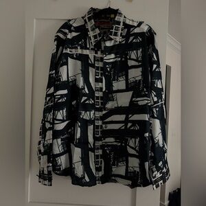 Robert Graham Monochrome Graphic Shirt